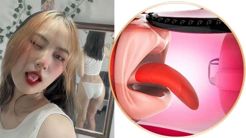 Lưỡi liếm massage trong âm đạo giả Masturbation Cup